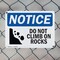Signmission Do Not Climb On Rocks, 10 in W x Rectangle, Plastic OS-2PACK-NS-P-710-L-11105 - alternate 5